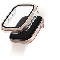 Uniq Voute edzett üveg tok Apple Watch 10 46mm-hez - rozéarany