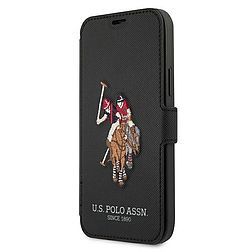 US Polo USFLBKP12LPUGFLBK iPhone 12 Pro Max 6,7" czarny/fekete book Polo Embroidery Collection