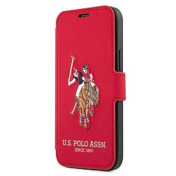 US Polo USFLBKP12LPUGFLRE iPhone 12 Pro Max 6,7" czerwony/piros book Polo Embroidery Collection
