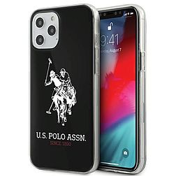 US Polo USHCP12LTPUHRBK iPhone 12 Pro Max 6,7" csarny/fekete fényes nagy logó