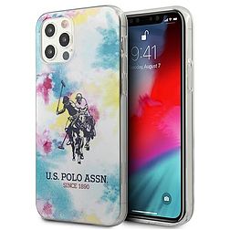 US Polo USHCP12MPCUSML iPhone 12/12 Pro 6,1" többszínű nyakkendő és festék kollekció