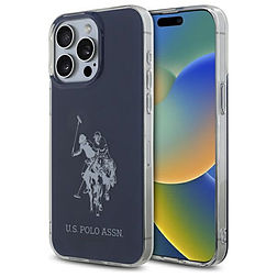 US Polo USHCP15XTPUHRBV iPhone 15 Pro Max 6.7" kék/kék fényes nagy logóval