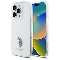 US Polo USHCP15XUSMT iPhone 15 Pro Max 6.7" átlátszó/átlátszó IML nyomtatott dupla ló logóval