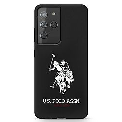 US Polo USHCS21LSLHRBK S21 Ultra G998 czarny/fekete szilikon logó
