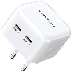 Vention FBPW0-EU USB(C+C) GaN (35W/35W) hálózati töltő (fehér)