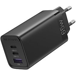 Vention FEDB0-EU 2xUSB-C 1xUSB-A 65W/30W/30W GaN hálózati töltő (fekete)