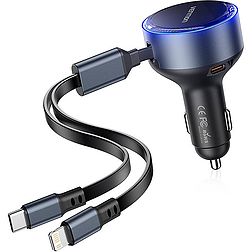 Vention FFOB0 USB-C autós töltő + USB-C/Lightning 30W kábel