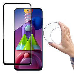 Wozinsky Full Cover Flexi Nano Glass hibrid képernyővédő fólia kerettel Samsung Galaxy M51 fekete