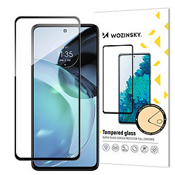 Wozinsky Full Glue edzett üveg edzett üveg Motorola Moto G72 9H teljes képernyővédő fólia fekete kerettel