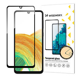 Wozinsky Full Glue edzett üveg edzett üveg Samsung Galaxy A34 5G 9H teljes képernyős fedél fekete kerettel