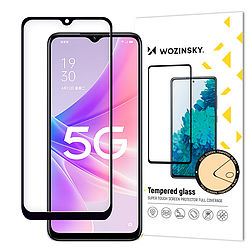 Wozinsky Full Glue Tempered Glass Oppo A77 4G / A57 4G / A57s / A57e teljes képernyő fekete kerettel (tokbarát)