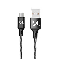 Wozinsky kábel USB - microUSB 2,4A 1m fekete (WUC-M1B)