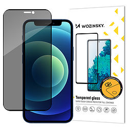Wozinsky Privacy Glass edzett üveg iPhone 12 Pro / iPhone 12 készülékhez kémprogram-elleni privát szűrővel