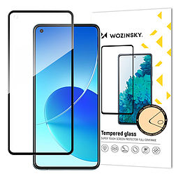 Wozinsky Tempered Glass Full Glue Super Tough képernyővédő fólia, teljesen fedett kerettel, tokkal barát Oppo Reno6 4G fekete
