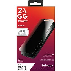 ZAGG InvisibleShield Glass Elite adatvédelem iPhone 15/16-hoz