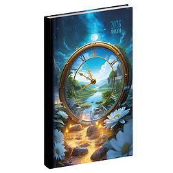 Zsebnaptár 2026 REALSYSTEM Picture álló fehér lapos Óra