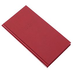 Zsebnaptár 2026 REALSYSTEM Standard álló fehér lapos bordó