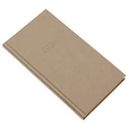 Zsebnaptár 2026 REALSYSTEM Standard álló fehér lapos drapp