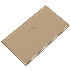 Zsebnaptár 2026 REALSYSTEM Standard fekvő fehér lapos drapp