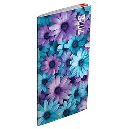 Zsebnaptár 2026 REALSYSTEM zsebirka álló fehér lapos kékvirág