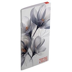 Zsebnaptár 2026 REALSYSTEM zsebirka álló fehér lapos Szirmok