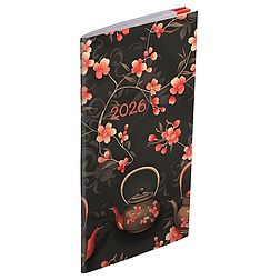 Zsebnaptár 2026 REALSYSTEM zsebirka álló fehér lapos Teavirág