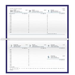 Zsebnaptár 2026 TOPTIMER Joy J030 heti fekvő fehér lapos Árvácska UV