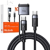 2 az 1-ben USB-C - USB-C + Magsafe 3 kábel Mcdodo CA-0140, 2 m (fekete)