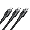 3 az 1-ben USB-USB-C / Lightning / Micro USB kábel, Mcdodo CA-0930, 6A, 1,2 m, fekete (CA-0930)