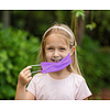 3 rétegű egészségügyi gyerek szájmaszk, gumis rögzítéssel, lila 10 db/csomag