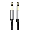 3,5 mm-es mini jack audiokábel AUX Baseus Yiven 1,5 m, fekete és ezüst (CAM30-CS1)