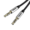 3,5 mm-es mini jack audiokábel AUX Baseus Yiven 1,5 m, fekete és ezüst (CAM30-CS1)