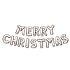 3D Karácsonyi "Merry Christmas" lufi - ezüst (58081A)