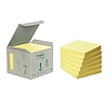 3M Post-it öntapadós jegyzettömb 76x76mm 100 lap pasztell sárga kocka 6 tömb/csomag 654-1B
