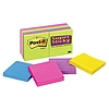 3M Post-it ˝Super-Sticky˝ öntapadós jegyzettömb 76x76mm 90 lap neon kocka 654S-N