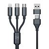 3mk Hyper kábel 3in1 USB-A - USB-C / USB-C - micro USB - Lightning 1.5m - fekete