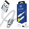 3mk Hyper kábel N-SZÉRIA USB-A / MicroUSB 1m 5V/2.4A 12W / fehér