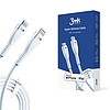 3mk HyperSilicone MFI USB-C / Lightning kábel fehér 1m 20W 3A