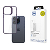 3mk Satin Armor tok+ lila Apple iPhone 15 Pro Max-hoz - átlátszó