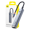 5 portos HUB AIR Baseus UltraJoy Series Type-C - HDMI, USB3.0x2, PD, RJ45 szürke (B00052801811-03)