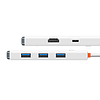 5in1 Baseus Lite sorozat USB-C 3x USB 3.0 + USB-C + HDMI hub fehér (WKQX040002)