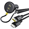 60W Baseus USB-C autós töltő + Lightning kábel fekete (C00035902121-00)