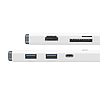 6in1 Baseus Lite sorozat USB-C 2x USB 3.0 + USB-C PD + HDMI + SD/TF hub fehér (WKQX050102)