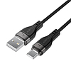 Acefast C11-04 USB-A - USB-C 3A kábel 1.2m mágneses fonott kábel - fekete