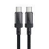 Acefast C12 USB-C / USB-C PD kábel 60W 480Mb/nejlonfonattal - fekete