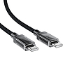 Acefast C12 USB-C / USB-C PD kábel 60W 480Mb/nejlonfonattal - fekete