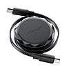 Acefast C13-03 USB-C - USB-C 60W kábel, visszahúzható - fekete