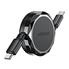 Acefast C13-03 USB-C - USB-C 60W kábel, visszahúzható - fekete