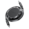 Acefast C13-03 USB-C - USB-C 60W kábel, visszahúzható - fekete