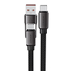 Acefast C13-04 USB-C - USB-A / USB-C kábel 480Mb/s 3A 1.2m - Fekete